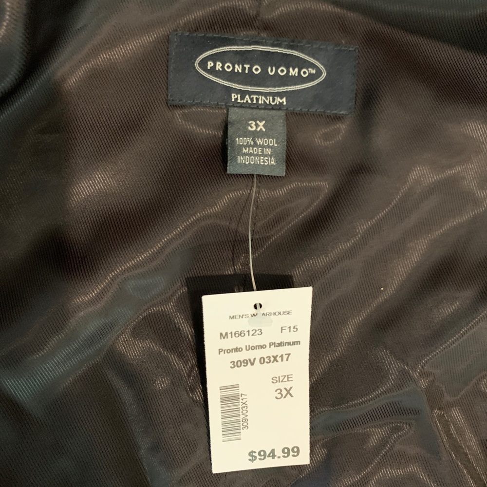3XL BLACK VEST NWT MENS WAREHOUSE